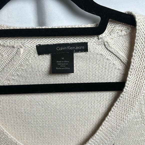 Chico's Cream Knit Sweater with Embellishments SIZE(M) - Picture 4 of 5